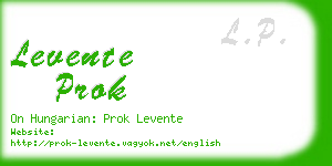 levente prok business card